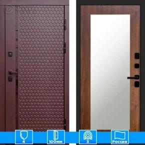 Входная дверь Престиж 125825 Шоколад Зеркало триумф дуб