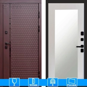 Входная дверь Престиж 125826 Шоколад Зеркало триумф лиственница