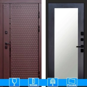 Входная дверь Престиж 125827 Шоколад Зеркало триумф венге