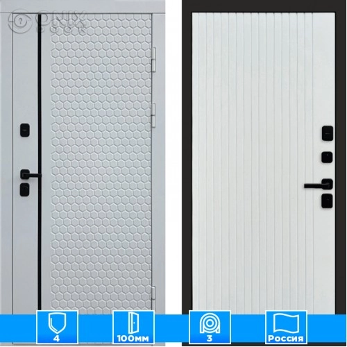 Входная дверь Престиж 125831 Flat белый софт