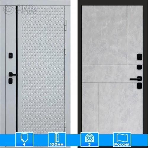 Входная дверь Престиж 125836 бетон светлый