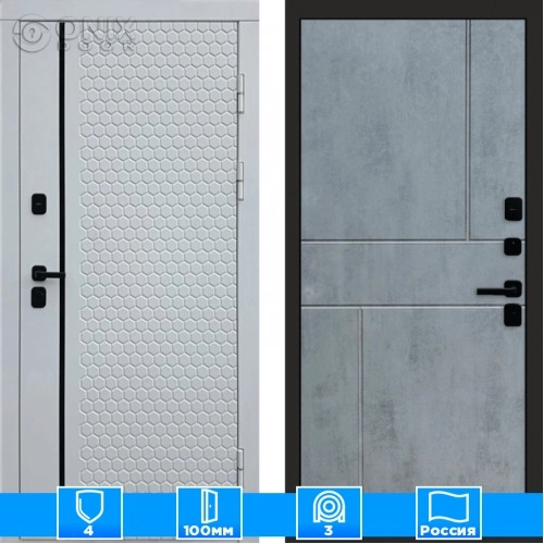 Входная дверь Престиж 125837 бетон темный