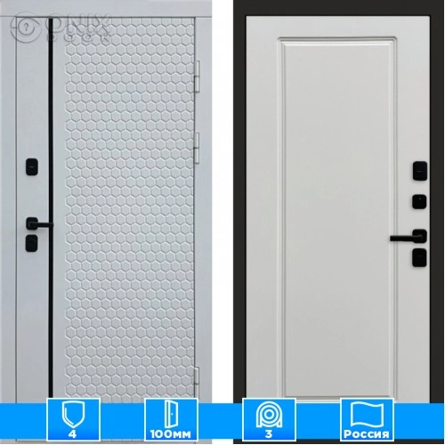 Входная дверь Престиж 125840 белый софт