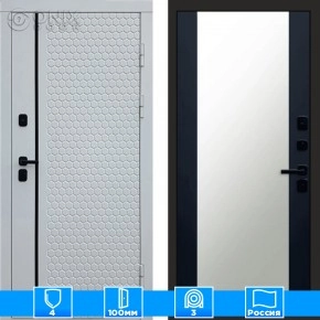 Входная дверь Престиж 125887 Зеркало черный кварц+тонировка