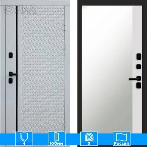 Входная дверь Престиж 125889 Зеркало фацет белый софт