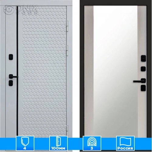 Входная дверь Престиж 125893 Зеркало лиственница