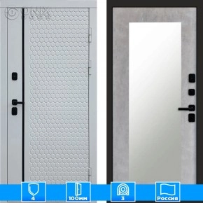 Входная дверь Престиж 125896 Зеркало триумф бетон светлый