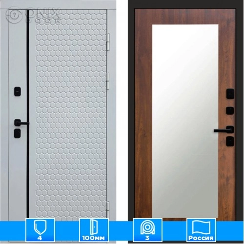 Входная дверь Престиж 125897 Зеркало триумф дуб