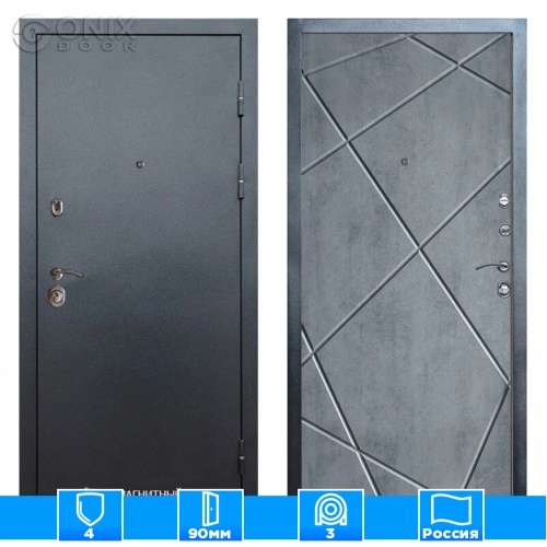 Входная дверь Престиж 125913 бетон темный