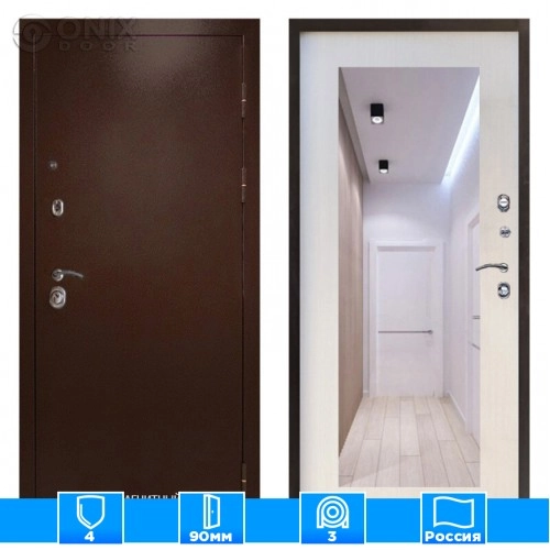 Входная дверь Престиж 125962 Зеркало триумф лиственница