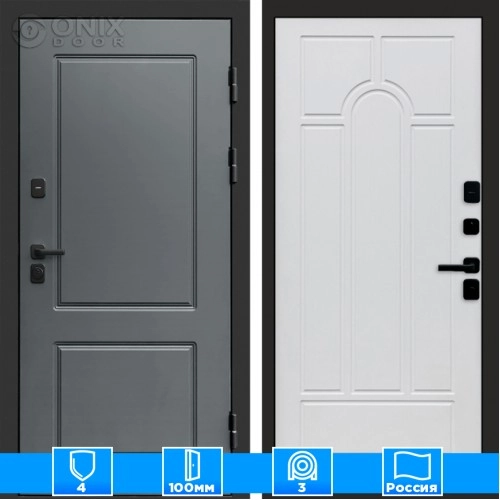 Входная дверь Престиж 125964 Арка белое дерево