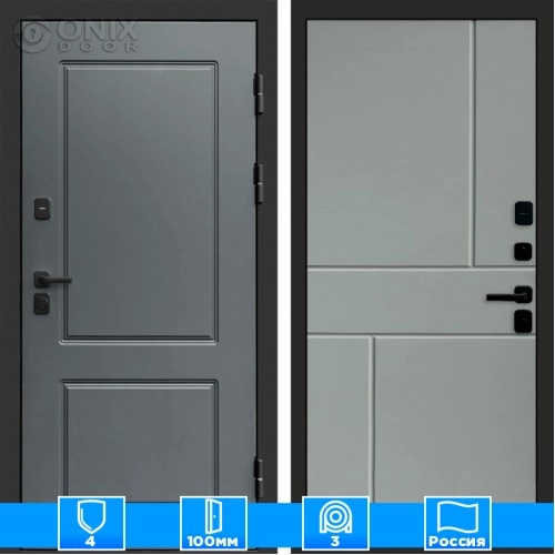 Входная дверь Престиж 125974 серый софт