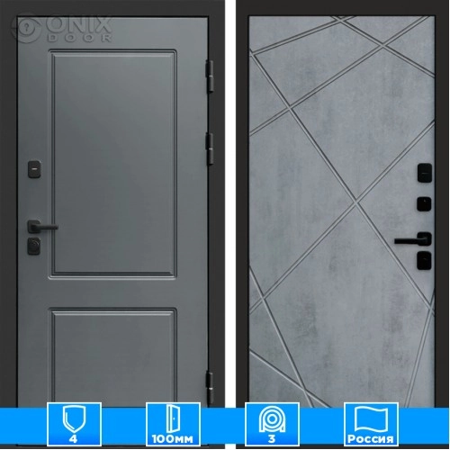 Входная дверь Престиж 125992 бетон темный