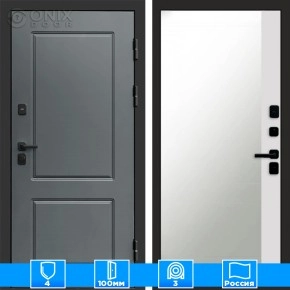 Входная дверь Престиж 126025 Зеркало фацет белый софт