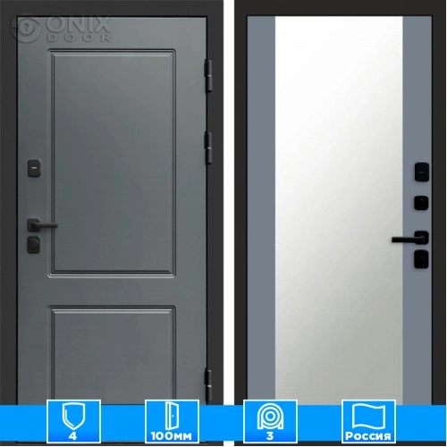 Входная дверь Престиж 126028 Зеркало грей софт