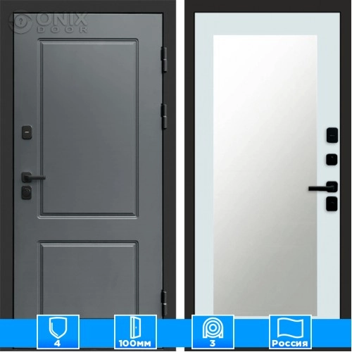 Входная дверь Престиж 126031 Зеркало триумф белый софт