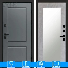 Входная дверь Престиж 126032 Зеркало триумф бетон светлый