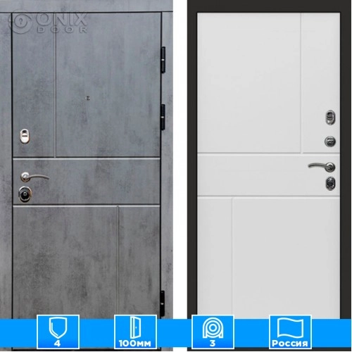 Входная дверь Престиж 126039 бетон белый