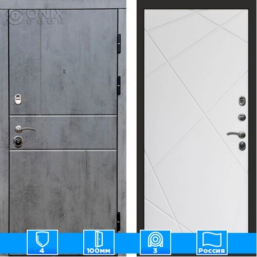 Входная дверь Престиж 126048 бетон белый