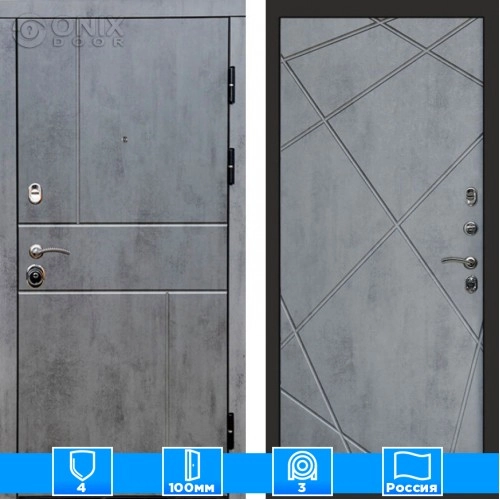 Входная дверь Престиж 126050 бетон бетон темный