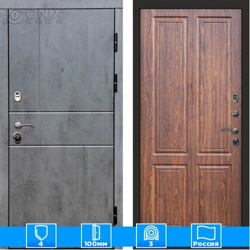 Входная дверь Престиж 126052 бетон Орех стандарт