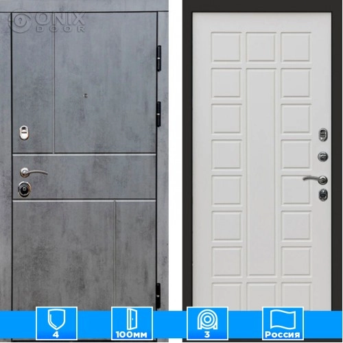 Входная дверь Престиж 126054 бетон бежевый матовый