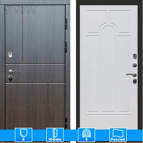 Входная дверь Престиж 126069 венге Арка белое дерево