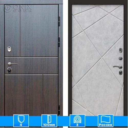 Входная дверь Престиж 126082 венге бетон светлый