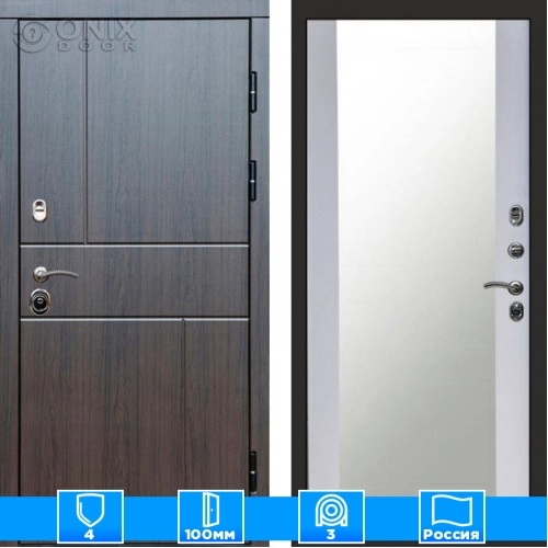 Входная дверь Престиж 126094 венге Зеркало белый софт