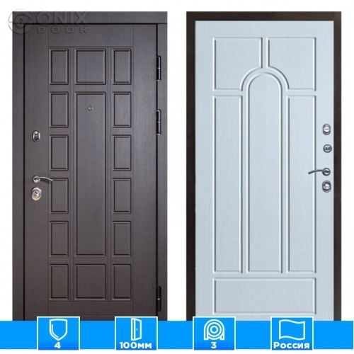 Входная дверь Престиж 126102 Арка белое дерево