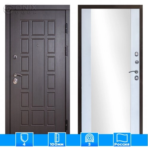 Входная дверь Престиж 126127 Зеркало белый софт