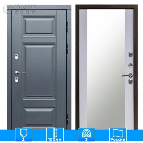 Входная дверь Престиж 126139 Зеркало белый софт