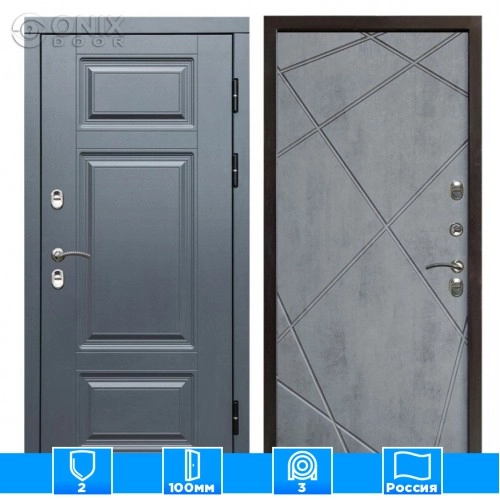 Входная дверь Престиж 126157 бетон темный