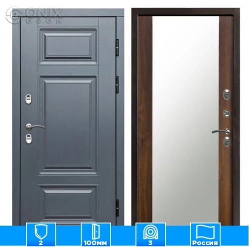 Входная дверь Престиж 126171 Зеркало дуб