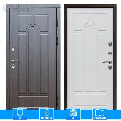 Входная дверь Престиж 126183 премиум венге Арка белое дерево