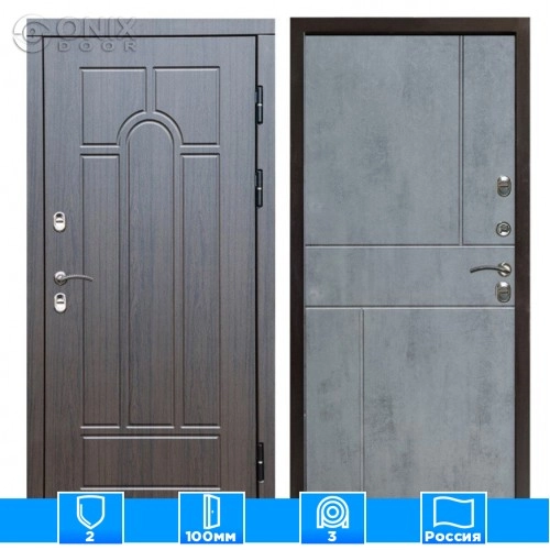 Входная дверь Престиж 126188 премиум венге бетон темный