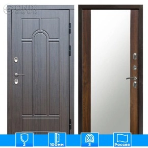 Входная дверь Престиж 126213 премиум венге Зеркало дуб