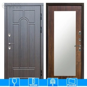 Входная дверь Престиж 126216 премиум венге Зеркало триумф дуб