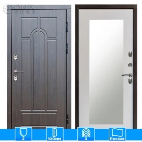 Входная дверь Престиж 126217 премиум венге Зеркало триумф лиственница