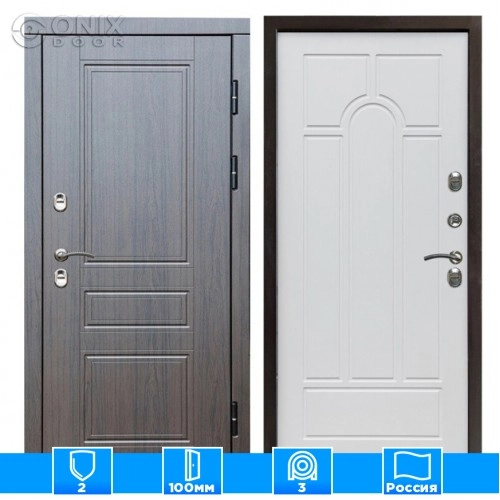 Входная дверь Престиж 126220 премиум венге Арка белое дерево