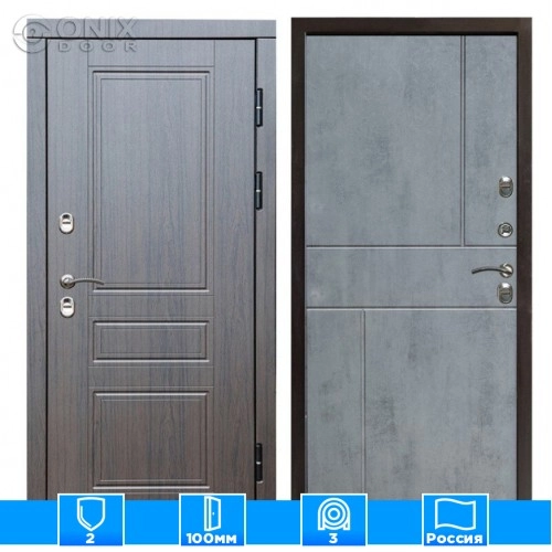 Входная дверь Престиж 126225 премиум венге бетон темный