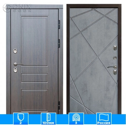 Входная дверь Престиж 126234 премиум венге бетон темный