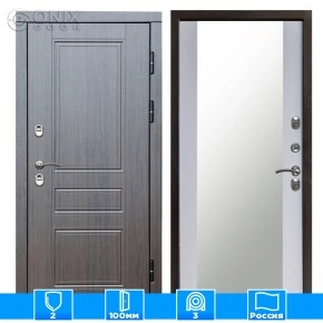 Входная дверь Престиж 126248 премиум венге Зеркало белый софт