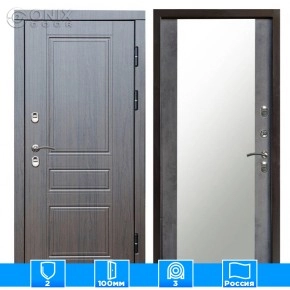 Входная дверь Престиж 126249 премиум венге Зеркало бетон темный