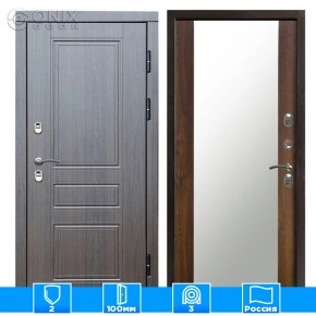 Входная дверь Престиж 126250 премиум венге Зеркало дуб