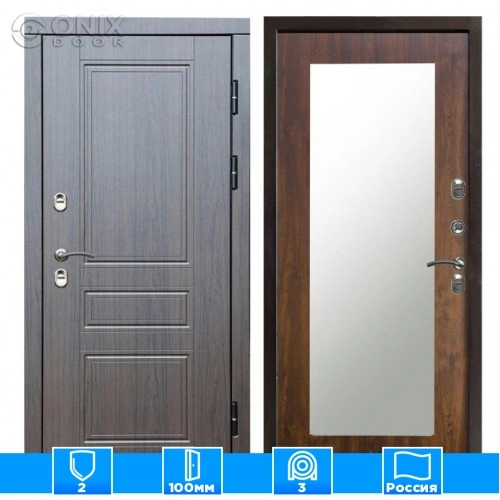 Входная дверь Престиж 126253 премиум венге Зеркало триумф дуб