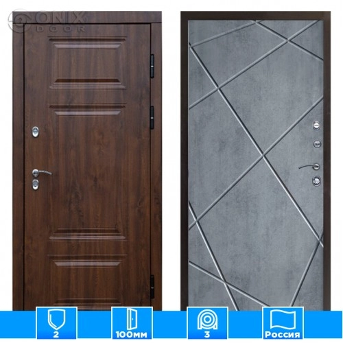 Входная дверь Престиж 126268 премиум бетон темный