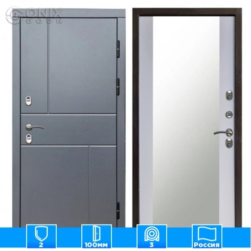 Входная дверь Престиж 126299 Зеркало белый софт