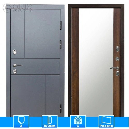 Входная дверь Престиж 126301 Зеркало дуб