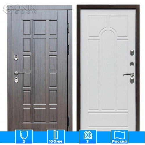 Входная дверь Престиж 126307 венге Арка белое дерево